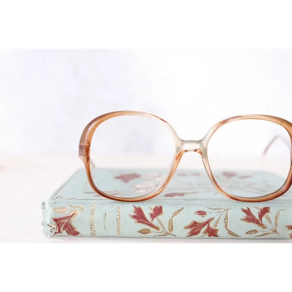 Vintage 1970s Germany Eyeglass frames 50-16 NOS Grandmacore Eyewear Nerd